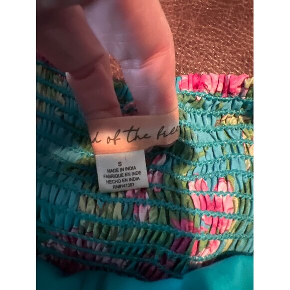 Band of the Free blue pink floral corset top maxi sundress small EUC - Picture 2 of 8